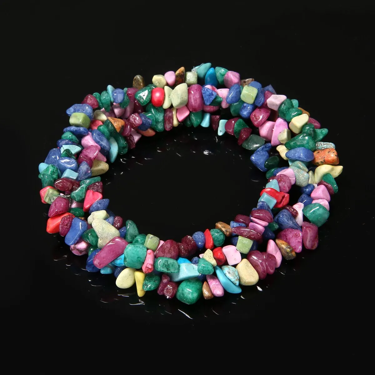 Colorful Irregular Tumbled Stones Gravel Gemstone Rock Jewelry Beads DIY Jewellery Bracelet Necklace Home Decoration 84cm Long