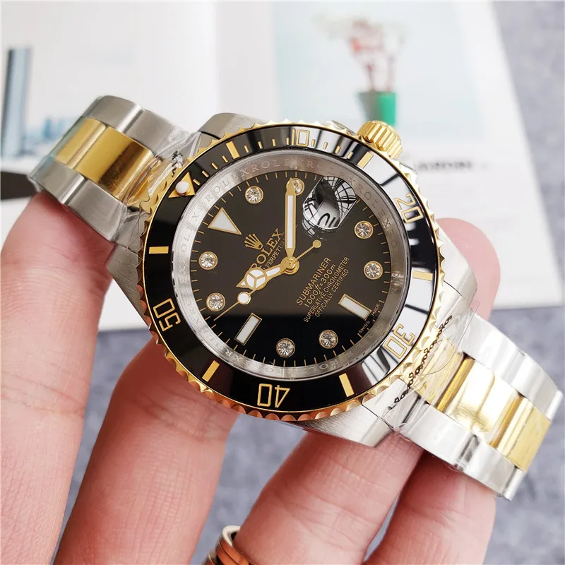 

rolex- Fashion Brand Automatic Mechanical Watches Men's Waterproof Skeleton Wrist Watch With women men Leather strap 51270