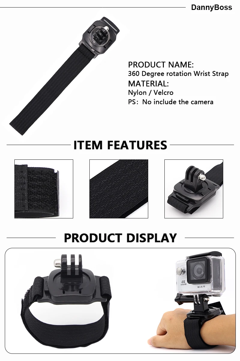 Для Gopro Hero 7 6 5 4 для Xiaomi для Yi 4K для Eken H9R для SJCAM камера аксессуары комплект нагрудный ремень монопод