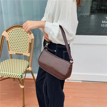 

Casual Women Vintage Square Bag Handbag Purse Leather Shoulder Bag Lady Small Underarm Bags Ins Chic Female Packs Totes Bag