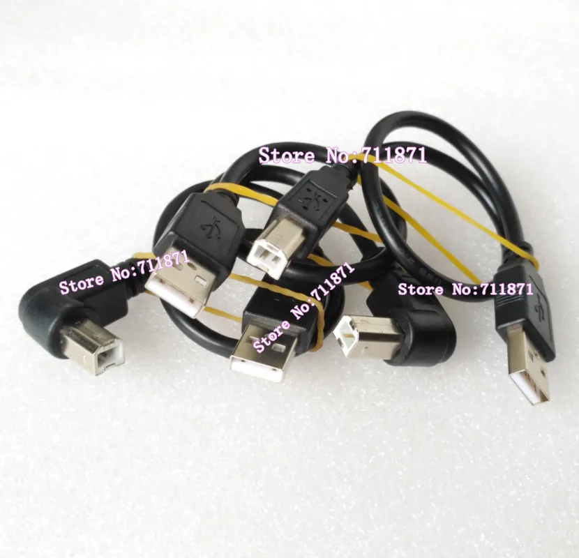 Короткий 30 см 90 градусов правый угол изгиб левый и A папа B USB2.0 кабель для принтера
