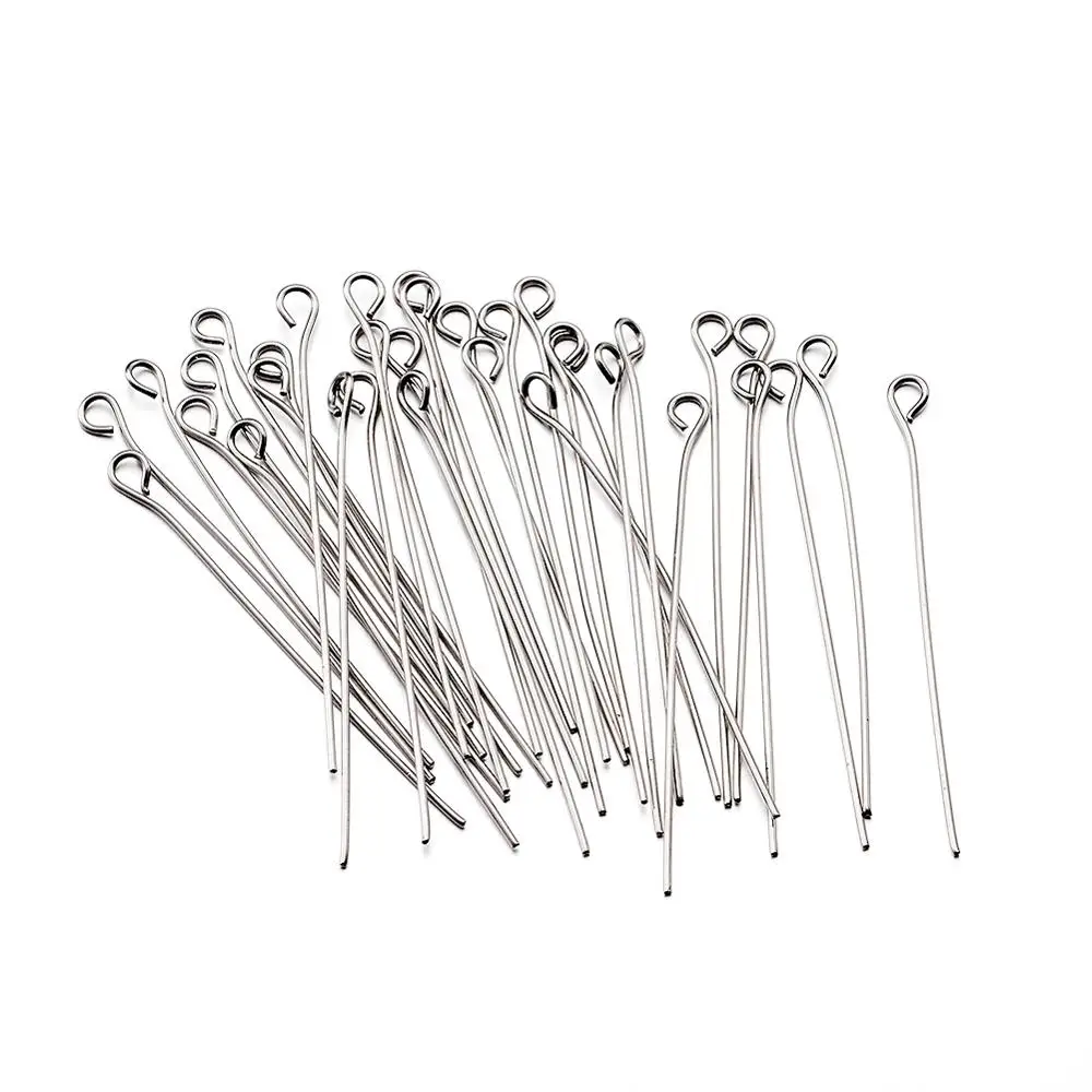 100/200 шт. шпильки из нержавеющей стали 20 мм 30 40 50 Eyepins изготовление ювелирных