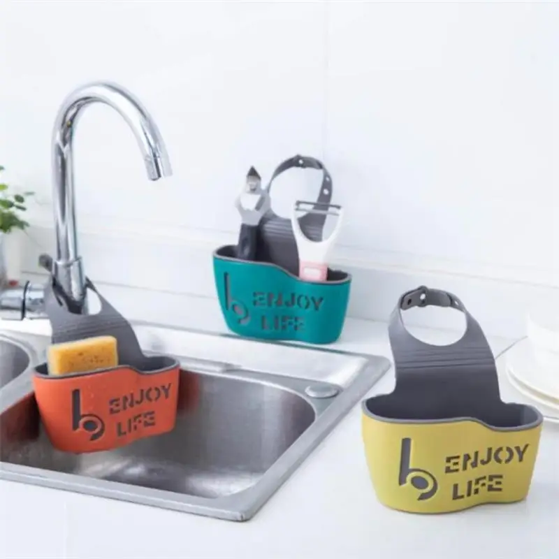 Sink Shelf Soap Sponge Drain Rack Kitchen Hanging Dish Cloth Adjustable Basket Bag Bath Storage Supplies | Дом и сад