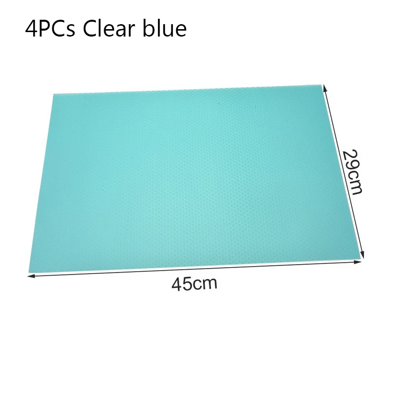 4pcs clear blue 1 шт./4 шт. Нескользящая Водонепроницаемая подставка для холодильника противообрастающая влажная салфетка под приборы коврики для холодильника - Цвет: 4pcs clear blue