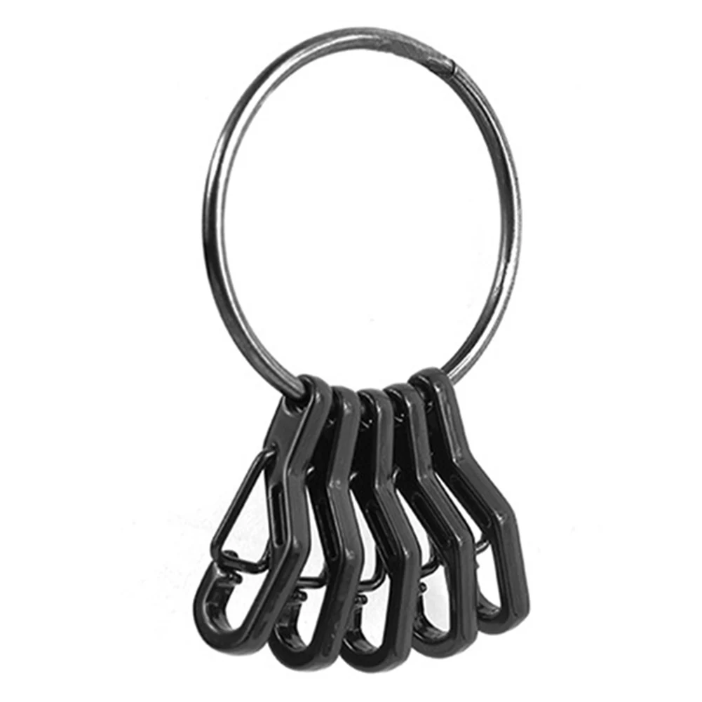 

EDC Keyring Camping Hiking Carabiner Key Clip Survival Keychain Quick Release Spring Hook Set