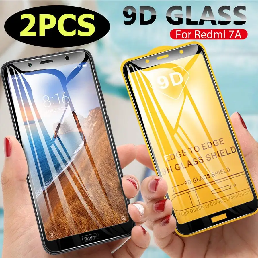 

9D Curved Full Protective Glass Film On The For Redmi 8 7 7A 6 6A 6Pro Note 8 Pro Protector For Mi 8 9 SE A2 Lite Tempered Glass
