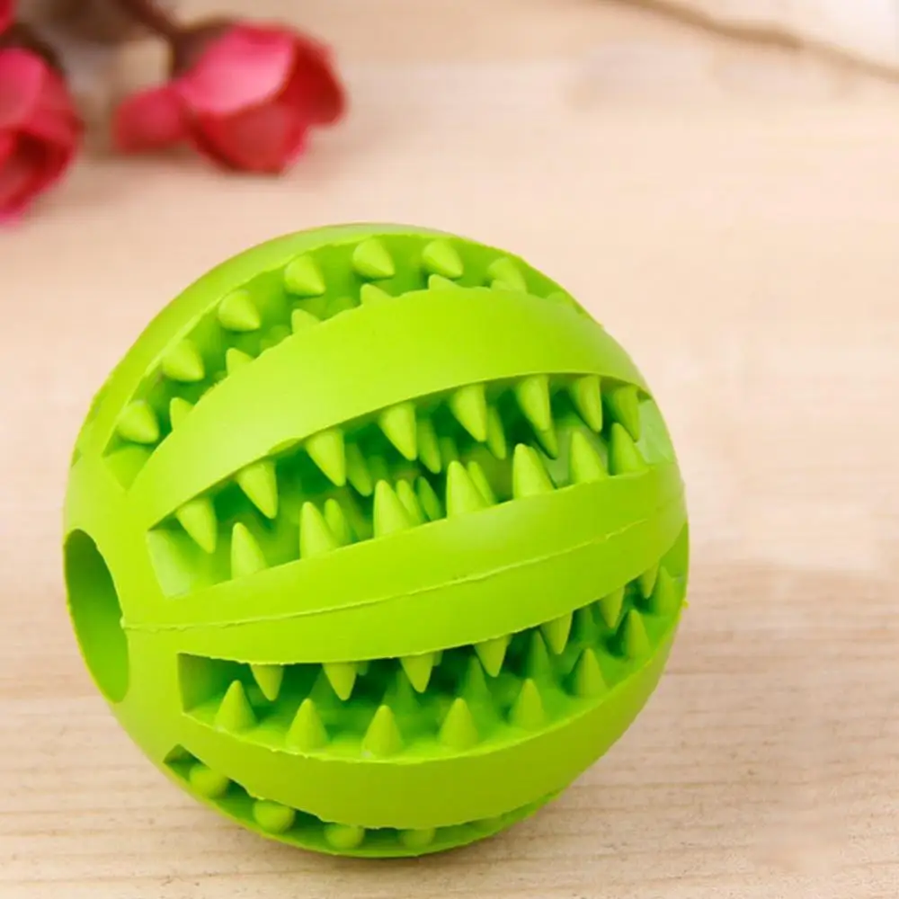 Green Pet Sof Pet игрушки для собак интерактивный эластичный шарик жевательная игрушка для собак зуб чистый шар еды Экстра-жесткий резиновый мяч - Цвет: Green