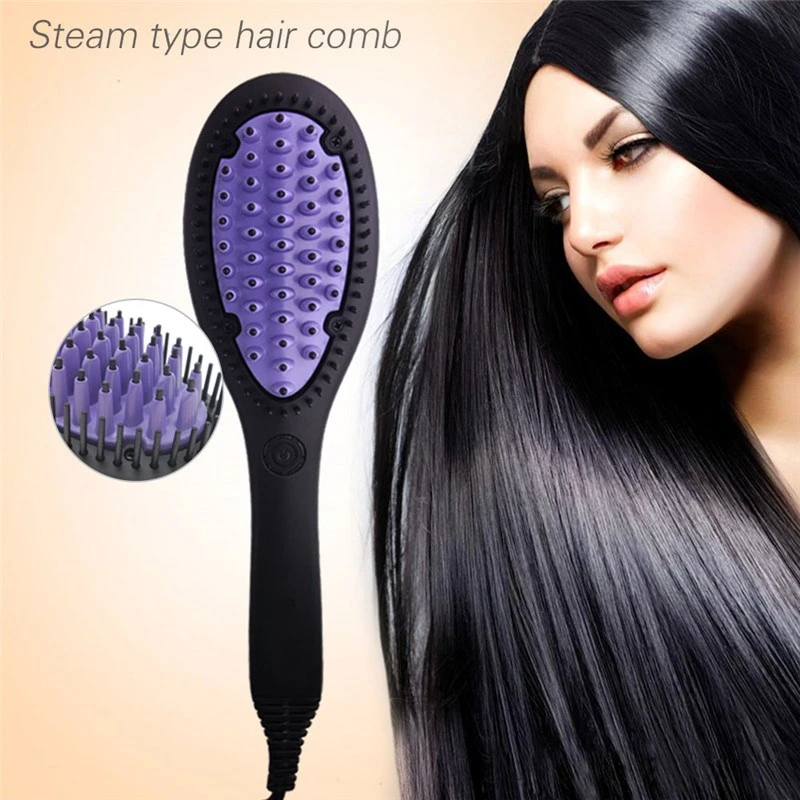 LDY Female Electric Hair Brush Round Ionic Auto Straightening Rotating Drying Antistatic Tangle Heated Comb Dryer&ampStraightener | Бытовая
