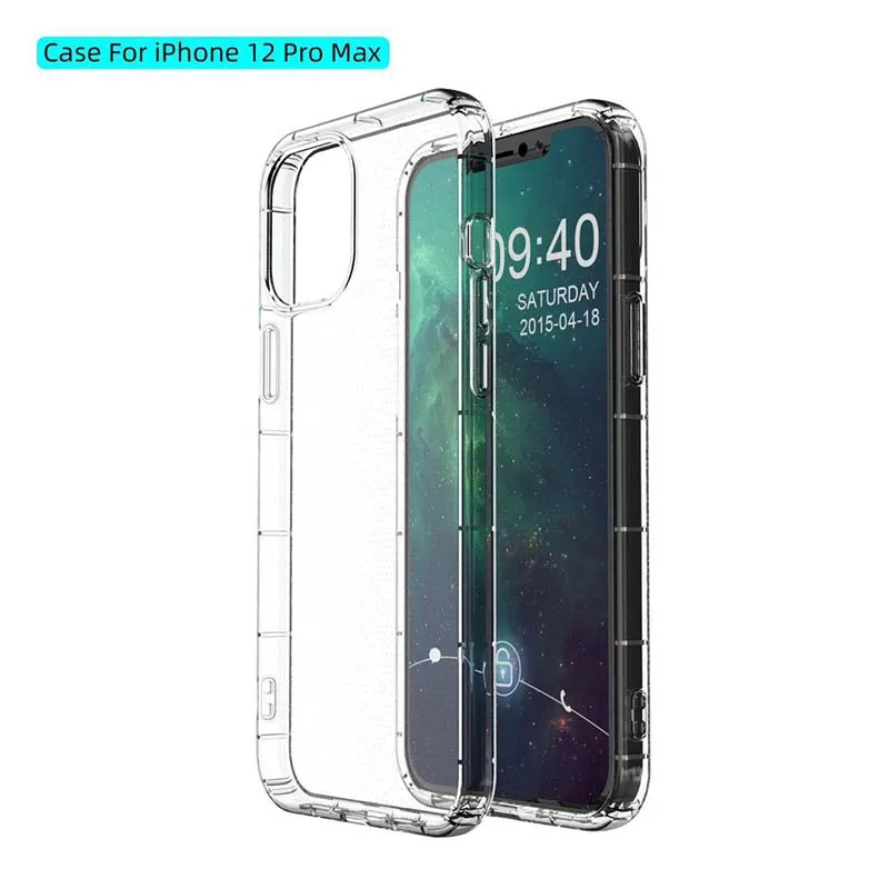For IPhone 12 Mini Pro Max Case Shockproof Transparent Protective Cover Thin Shell for IPhone12 5.4&quot | Мобильные телефоны и