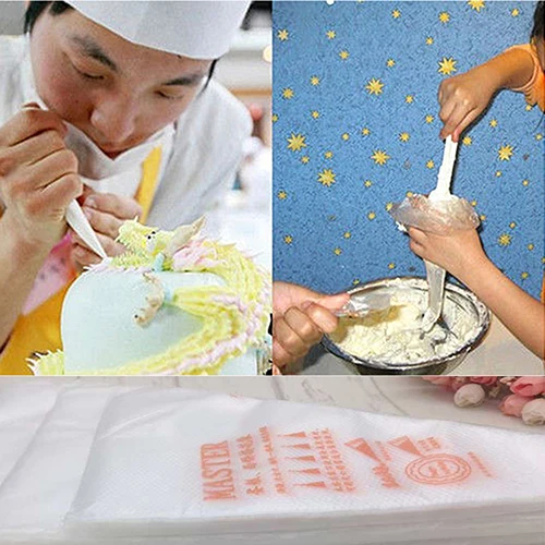 100 шт нетоксичный пластиковый одноразовый для глазури мешок для украшения торта крем Кондитерские пакеты Инструменты для торта
