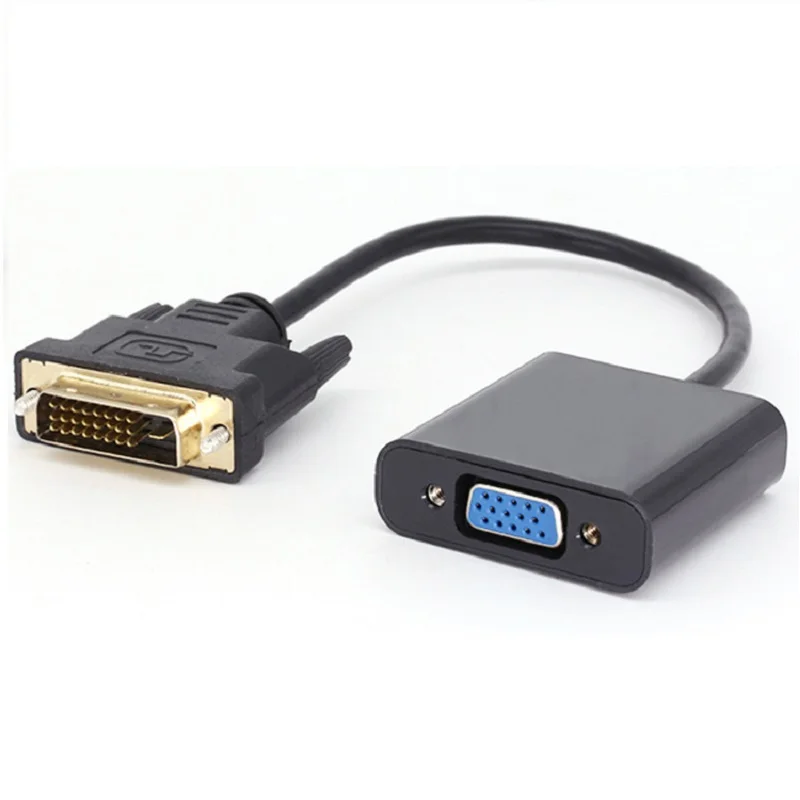 

DVI Male to VGA Female Adapter Cable DVI 24+1 25 Pin to VGA 15 Pin Video Converter Adapter For PC Display 1080P
