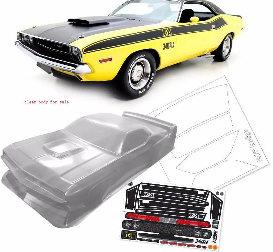 1/10 масштаб OnRoad drift 350 302GT прозрачный корпус для 1970 DODGE CHALLENGER Body(200 мм) HPI-105106 KYOSHO TAMIYA HSP REDCAT FS YOMAKO - Цвет: Clear Body A