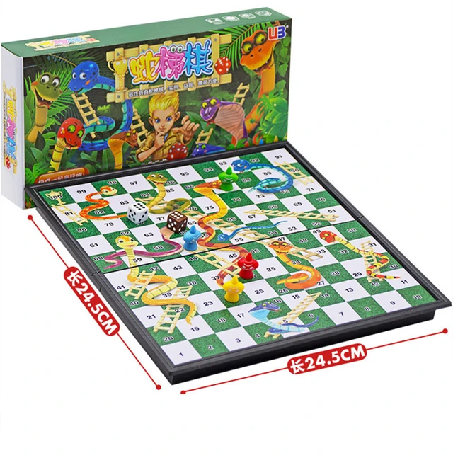 Jogo de tabuleiro de plástico, escada de cobra, conjunto de xadrez  portátil, jogo de tabuleiro para festa da família, brinquedos educativos  para crianças - AliExpress