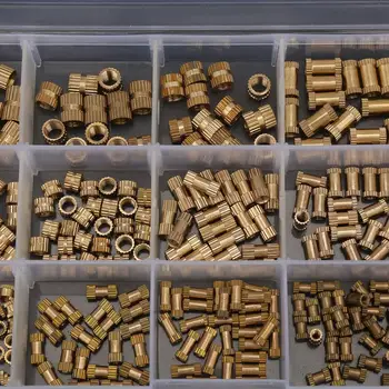 

330pcs M2 M3 M5 Brass Insert Nut Isolation Column Knurl Insert Nut Kit wood screw and nut Round Injection Molded Knurled Nut