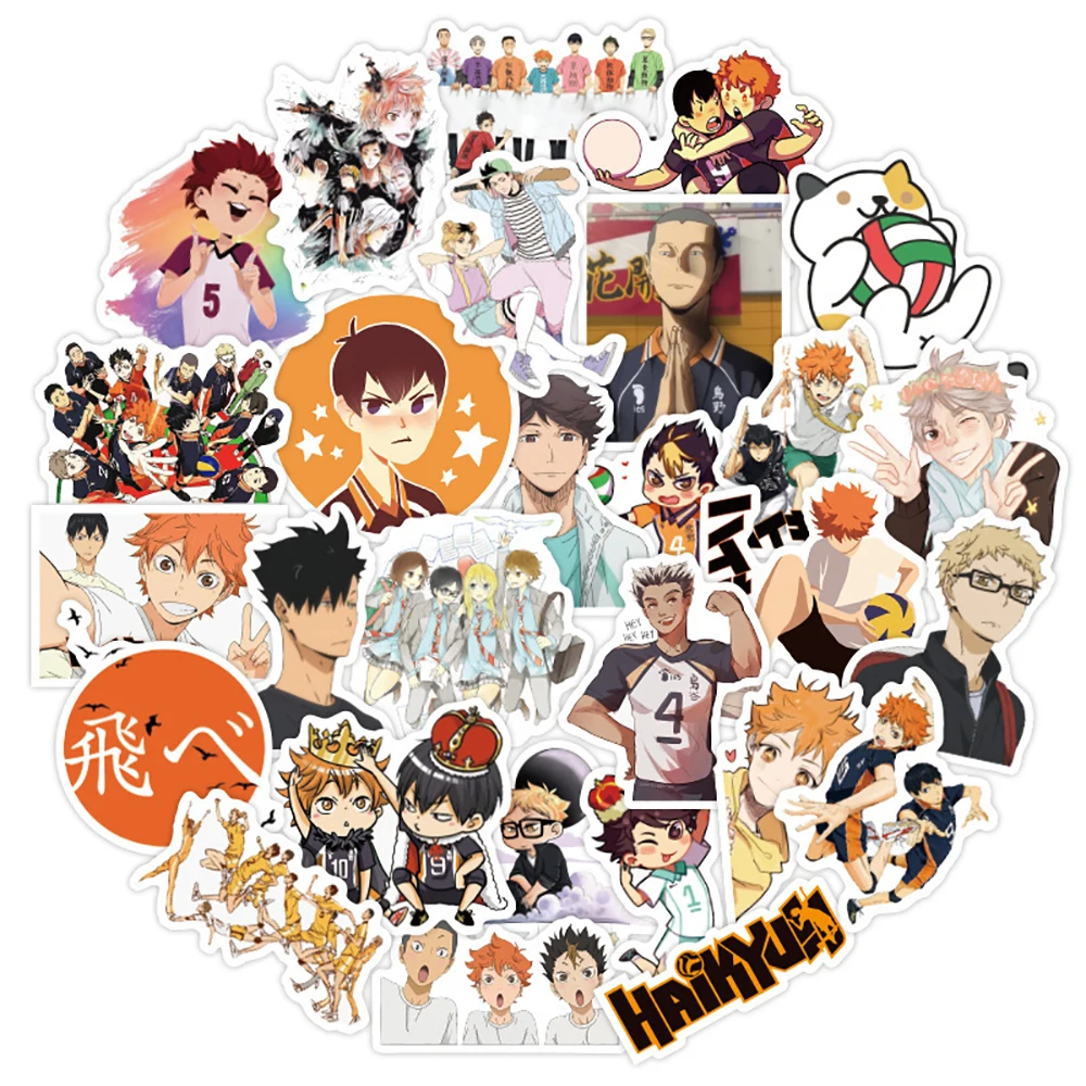 10/30/50 штук японского Аниме Haikyuu! Наклейки s на чемодан для скейтборда ноутбук