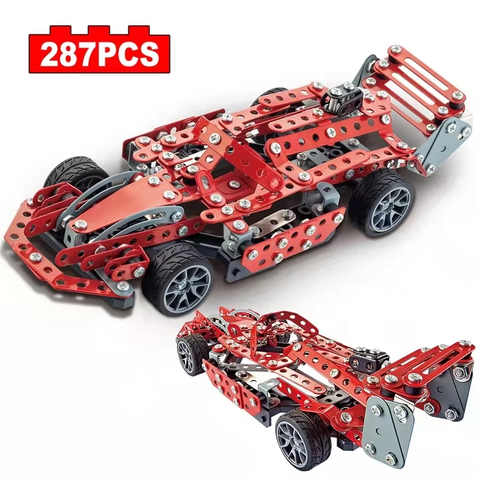 

287pcs City Series High-tech Metal F1 Racing Formula Car Building Blocks Assembled DIY Racing Car Bricks Model Toys For Kid Gift