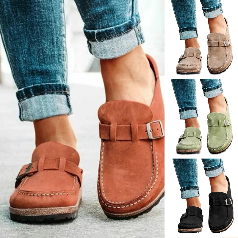 Syfinee Women Casual Comfy Clogs Suede Slip On Sandals Summer Home Office Shoes