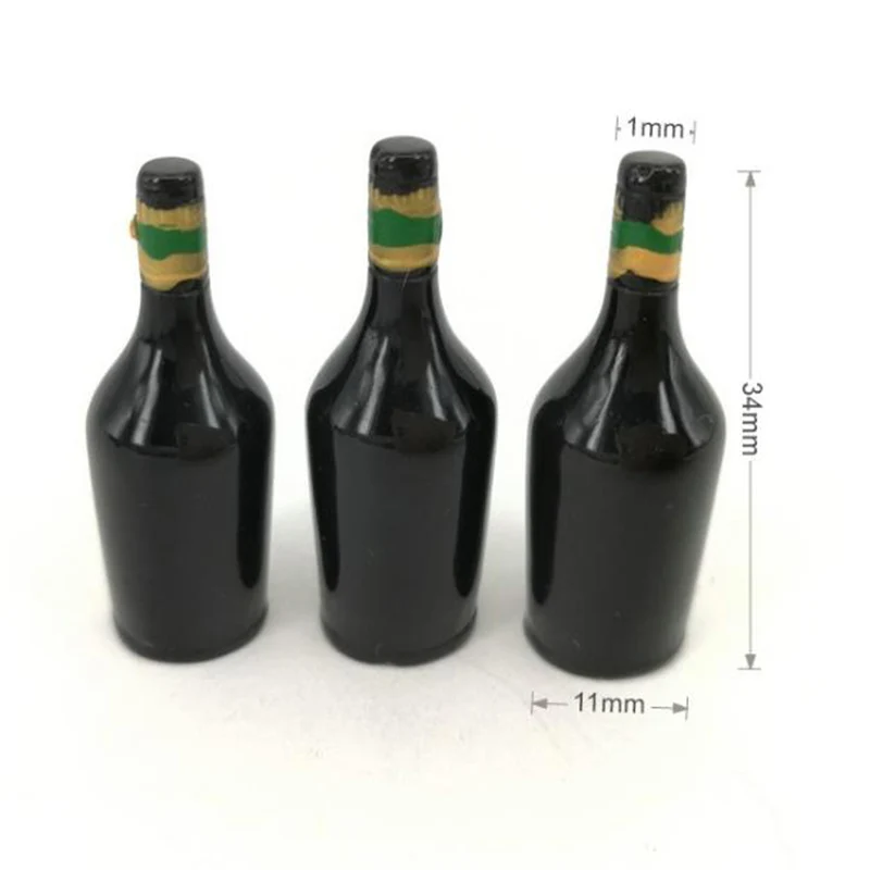 2/3pcs 1/12 Miniature Bottle Wine Bottle Dollhouse Accessories Mini Resin Bottle Simulation Model Toys For Doll House 6