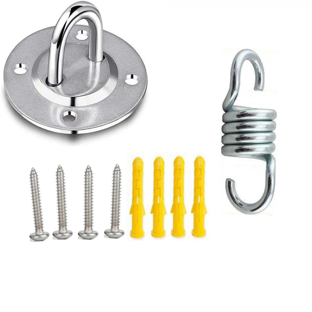 304 Stainless Steel Ceiling Hanging Kit Anchor Suspension Bracket Hook Hanger For Yoga Hammock Sex Swing Hanging Chair Sandbag 