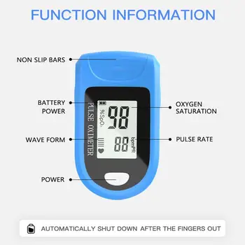 

Oximeter Finger Clip Pulse Oximeter Heartbeat Heart Rate Monitor Finger Pulse Oxygen Saturation Detector