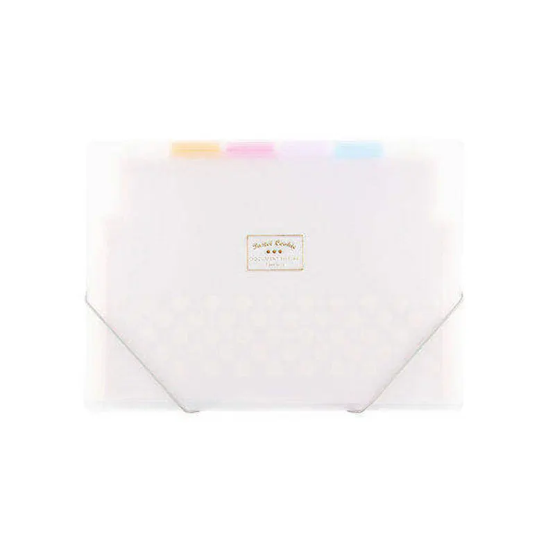 Frosted PP folder Expanding Wallet 8 layers inner Document organizer File folder A4 4 colors available Folder fog-like feeling - Цвет: Белый