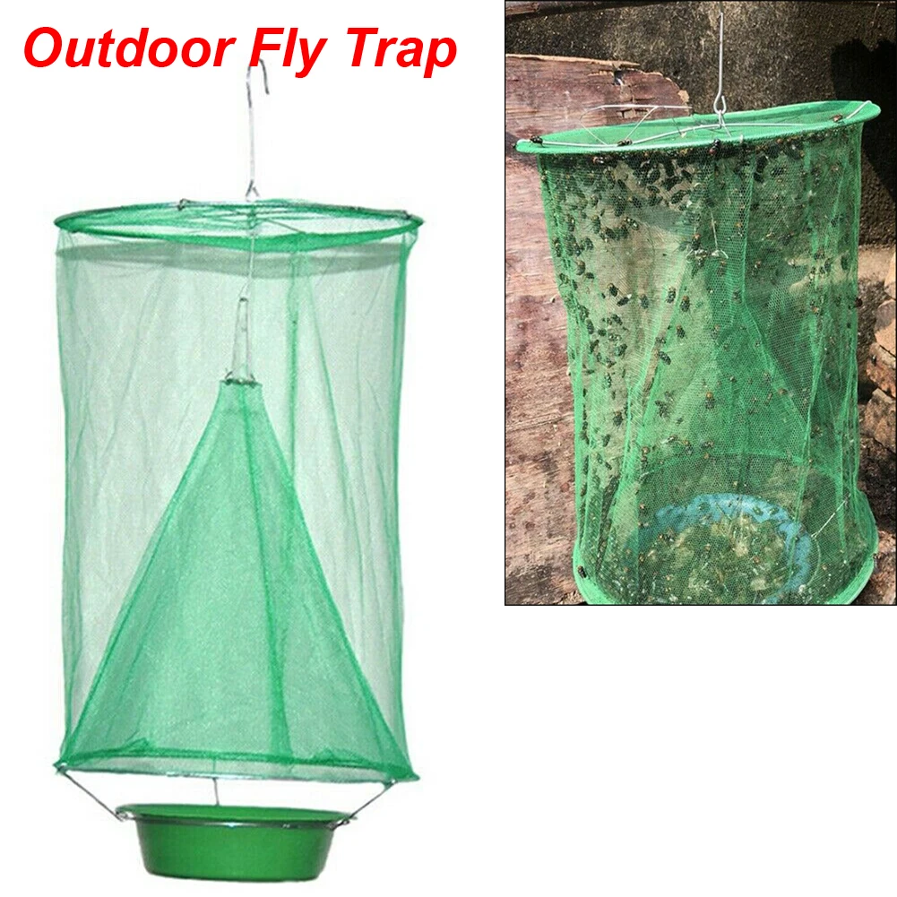 Outdoor Rat Trap Insect Roach Killer Pest Control Fly Trap Reusable Hanging Folding Ranch Trap Catcher Flytrap Effect
