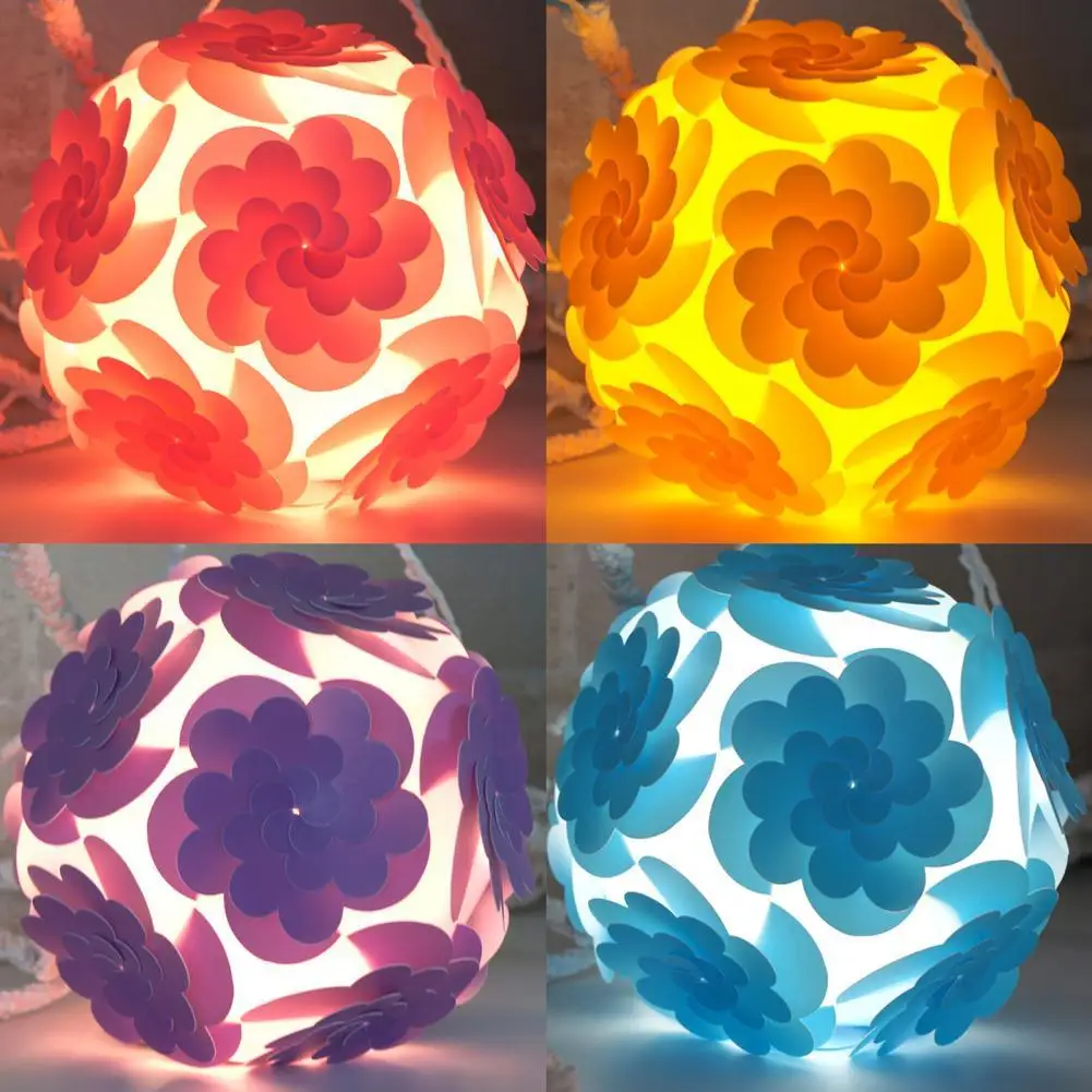 

DIY Hydrangea Lantern LED Lantern One Key Control Decoration Lightweight Chinese Portable Plastic Lanterns for Home Decor Gifts