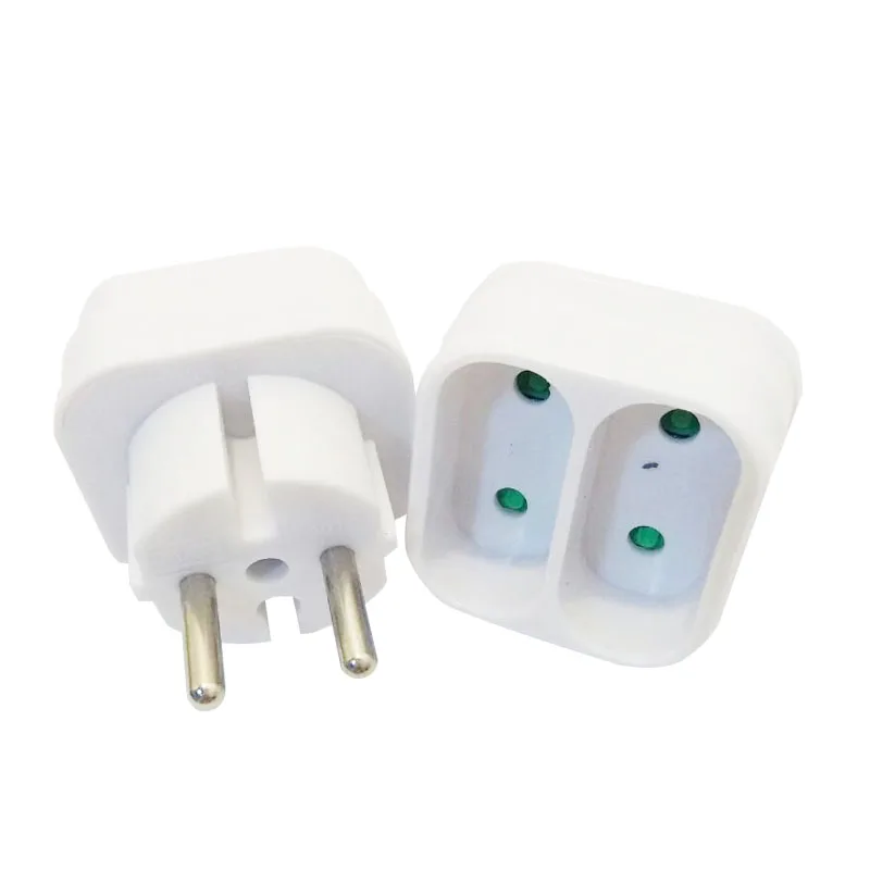 

EU Plug 4.8mm Plug to 4.0mm Jack Power Adapter Plug 16A 250V White Travel Power Plug Adapter Converter 1PCS