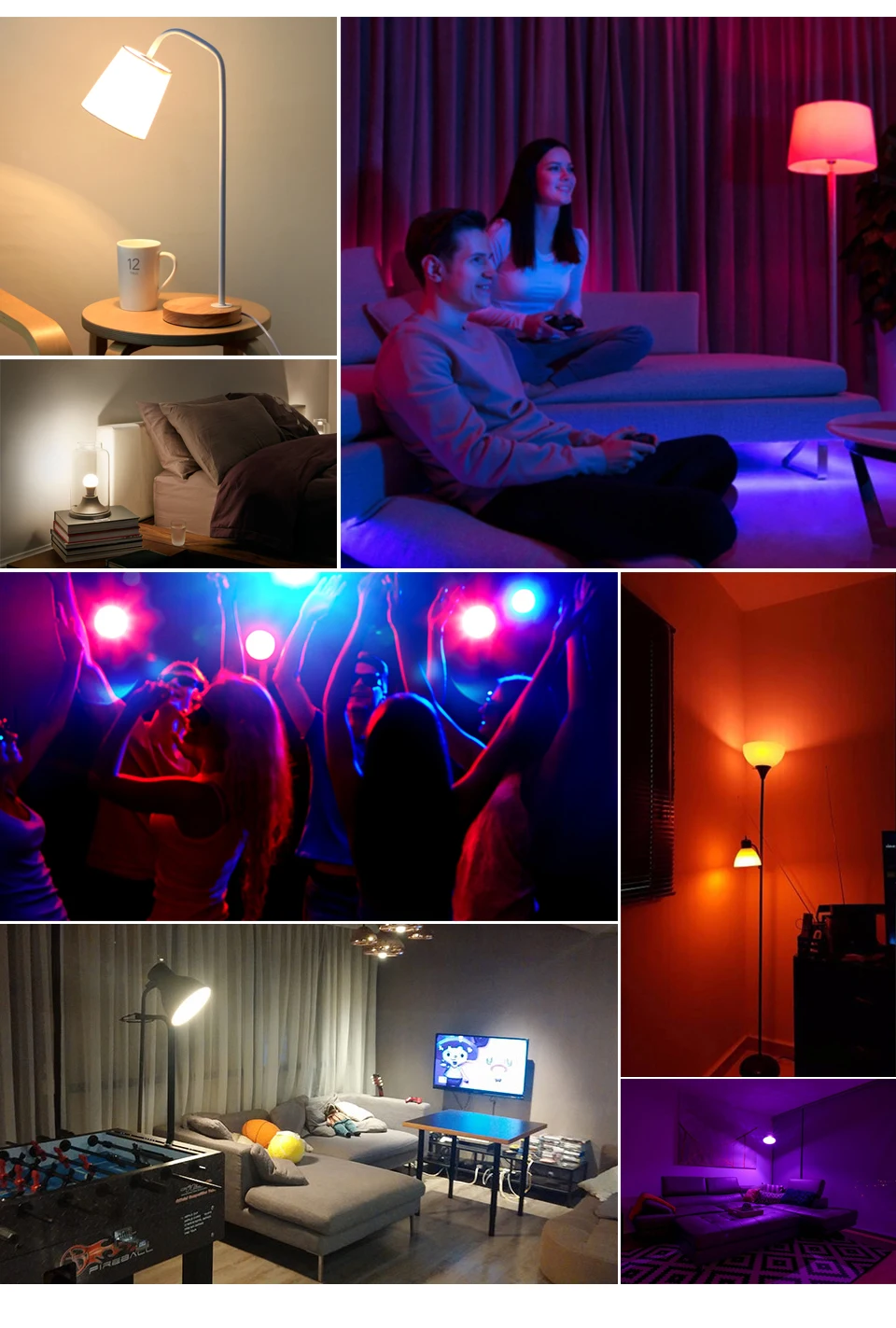 Trabalho com Alexa Wifi Inteligente Lâmpadas Rgbw 6w Gu10 Gu5.3 E27 App Controle Remoto Pode Ser Escurecido Lâmpada - Google Ifttt Led 12 pode ser escurecido lâmpada inteligente trabalho com alexa google ifttt