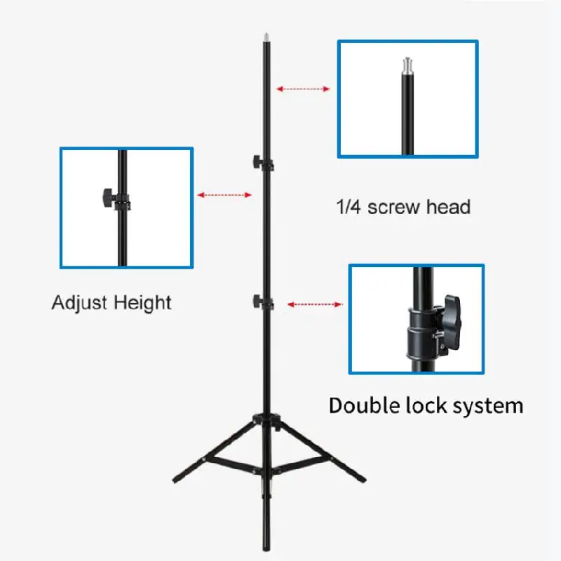 Light Stand Photography Portable Tripod 1/4 Screw Softbox LED Ring Light Phone Camera Laser Level Projector foldable tripod camera tripod light stand