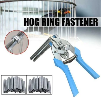 

600 Pcs M Nail Hogs Ring Cage Fasten Wire Fencing Fence for Binding Fixing Mattresses LKS99