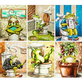

AZQSD Diamond Painting Full Square Frog Embroidery Sale Animal Home Decor Gift 5d Diy Needlework Picture Of Rhinestones Handmade
