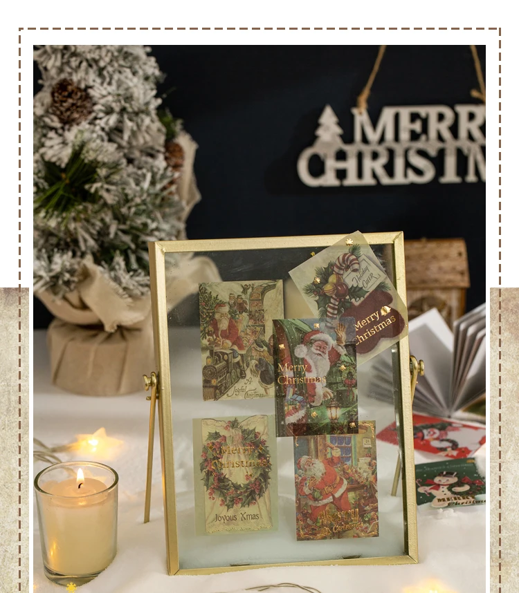 30 Blatt Retro-Weihnachtsgeschenk-Serie, Briefpapier-Aufkleber, Buch, fröhlicher Weihnachtsmann, niedliche Bullet Journaling, Dekor, Briefpapier-Aufkleber – Detail 13