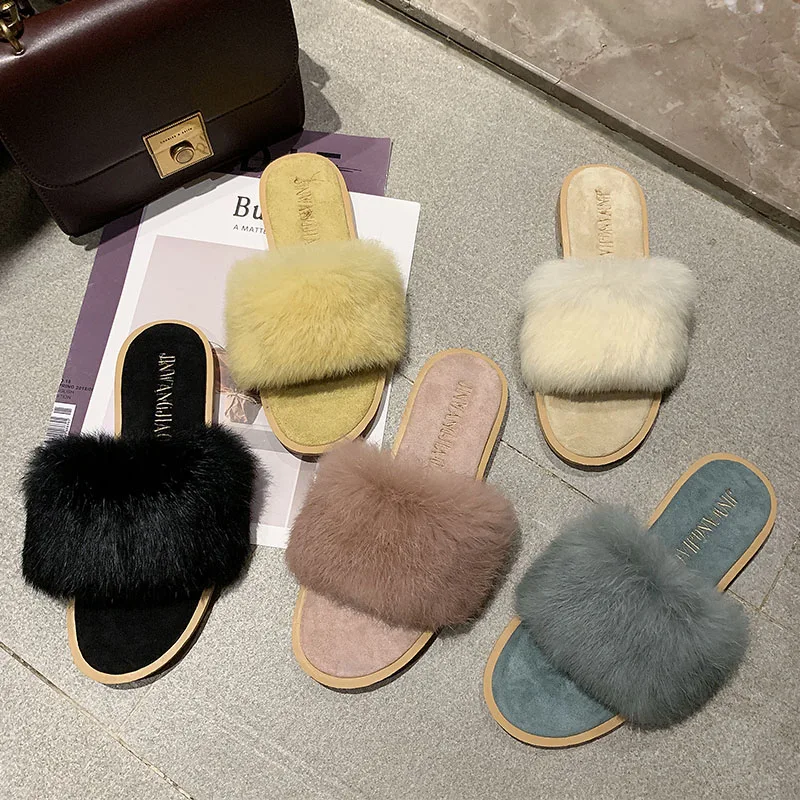 

Shoes Flat Slippers Socofy Flock Pokemon Plush Slides Loafers Low Soft Fur 2019 Buckle Strap Basic PU Retro Loafers Shoes Flat