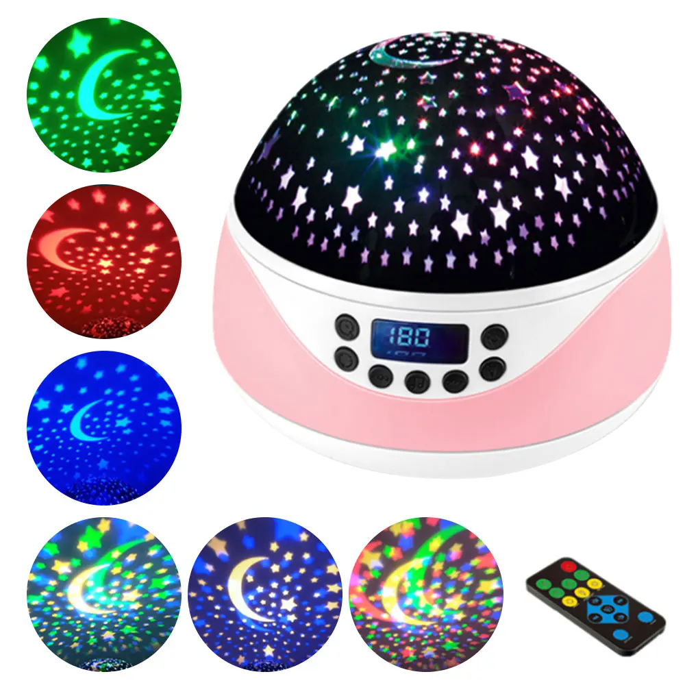 

Colorful Projector Starry Sky night USB Remote Control Music Player Kid's Night Light Romantic galaxy projector Lamp
