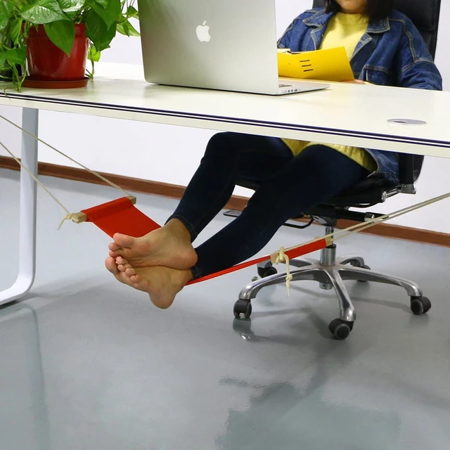 Under-desk Foot Hammock Office Adjustable Home Office Study Footrest Desk  Swing - Hammocks - AliExpress