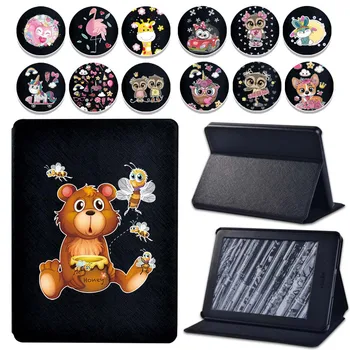 

Cartoon Printed Leather Soft Tablet Case for Amazon Kindle(8/10th Gen)/Paperwhite(5/6/7/10th Gen)/Paperwhite1/2/3 6 Inch + Pen