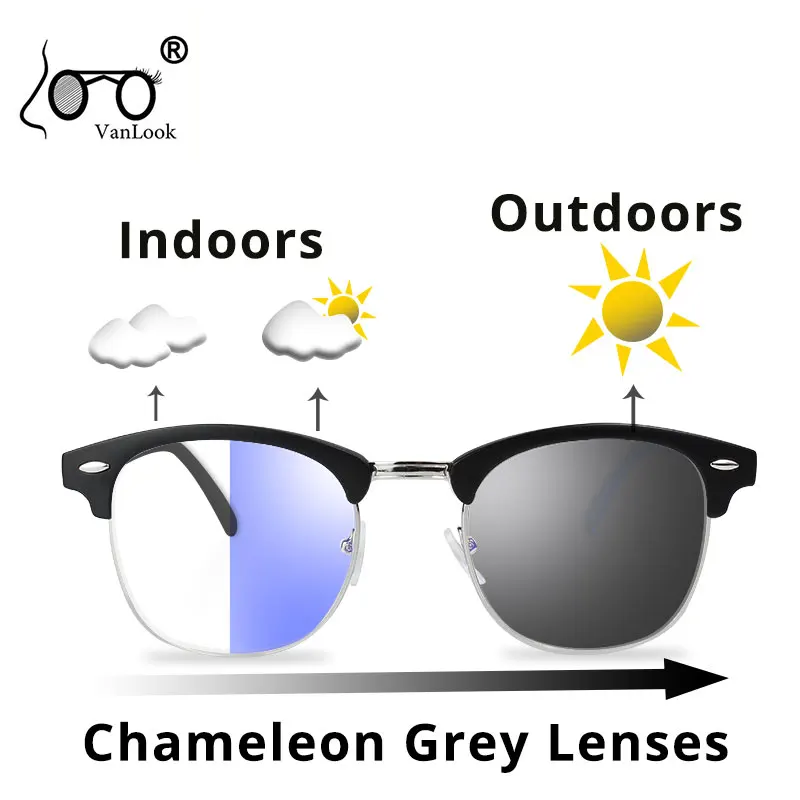 

Photochromic Computer Glasses Anti Radiation Blue Light Blocking Men Women Square Eye Spectacle Frames Unisex Optical Eyeglasses