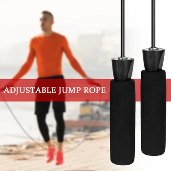 

Adjustable Jump Rope Fitness Skipping Rope Soft Foam Handles Tangle-free for Exercise Workouts Speed Endurance Training