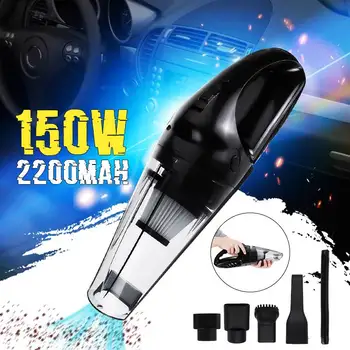 

150W Car Vacuum Cleaner Wireless USB Portable Vacuum Cleaner Handheld 12V Mini Wet/Dry Dual Use for Car Home Pet Hair