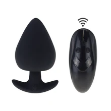 Vibrador anal recarregável de silicone com controle remoto 10 modos brinquedos do sexo anal para mulheres e casais