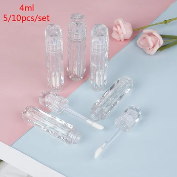 

4ml 5/10Pcs Empty Lip Gloss Tube Container Balm Tubes Diamond Lipstick Bottle DIY Empty Bottle Packaging Container