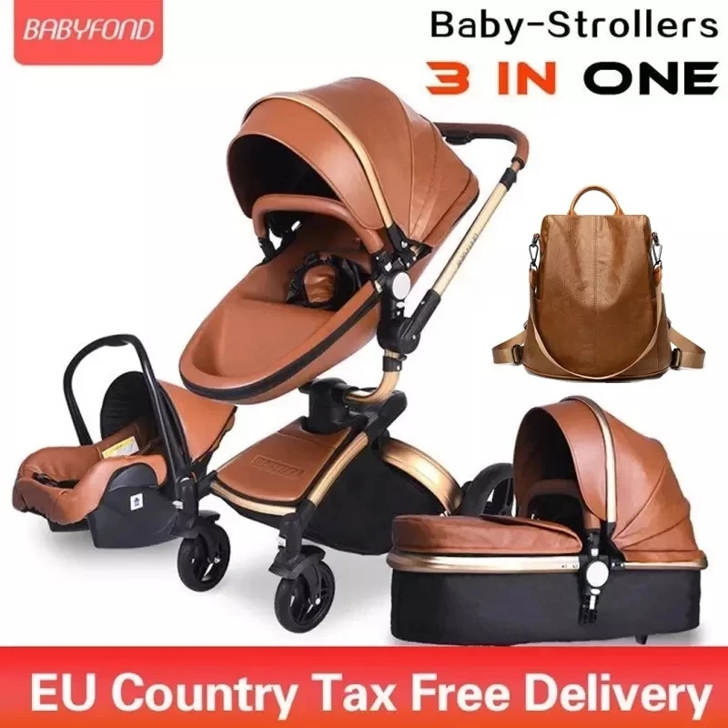 PROD 1005002306293546 Luxury Light Baby Stroller 3 In 1 Travel System
High Land-scape Stroller With Bassinet Folding Egg Carriage For Newborn
906