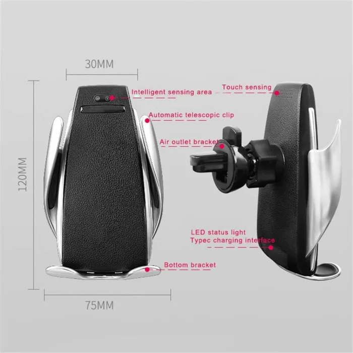 Дропшиппинг беспроводное автомобильное зарядное устройство держатель 10 Вт Инфракрасный индукционный автоматический зажим для iPhone samsung OE88