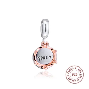 

Fits Pandora Bracelet Charm Original 925 Sterling Silver Queen & Regal Crown Dangle Charms Beads for Jewelry Making kralen