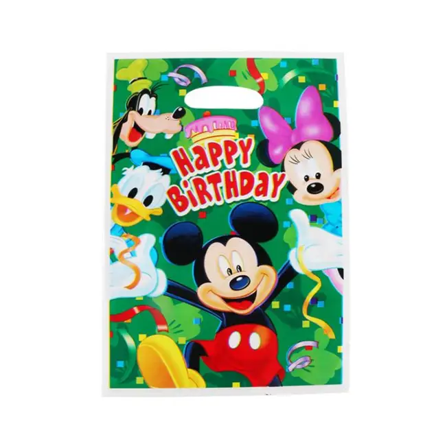 10pcs/lot Mickey Minnie Mouse Star Wars Frozen Toy Story Sofia Princess Winnie Theme Decorate Birthday Party Gifts Loot Bags 13