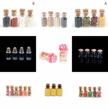 1/2/3/4Pcs 1/12 Dollhouse Miniature Accessories Mini Glass Seasoning Bottle Simulation Kitchen Food Model Toys 1