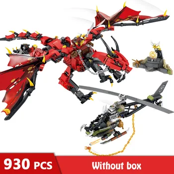 

930Pcs Fire Dragon Knight Building Blocks Toys for Boys Technic Fire Rescue Helicopter Ricks Model Figure Toys Children Gifts
