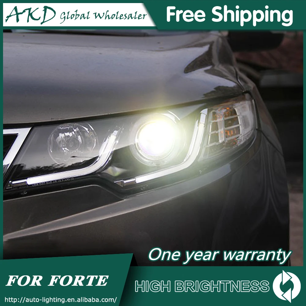 AKD автомобильный Стайлинг для Kia Forte фары 2010- Cerato светодиодный фонарь светодиодный DRL Биксеноновые линзы Высокий Низкий луч парковка