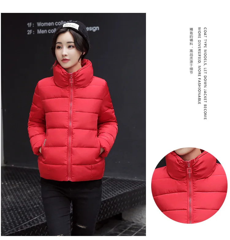 Winter down Jacket Cotton-padded Clothes Women's Short Cotton Overcoat Korean-style Small Cotton-Padded Jacket Thick down C